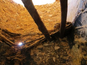 Timbers and roofing material for second story