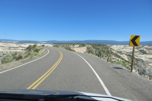 Driving on the top of a ridge with steep drop offs on both sides