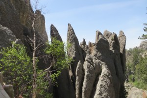 Granite peaks on the Needles road up to Sylvan Lake.