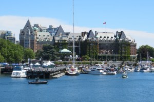 The inner harbor and the Empress Hotel