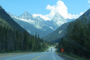 The Canadian Glacier Nat Park in BC heading towards the Rockies