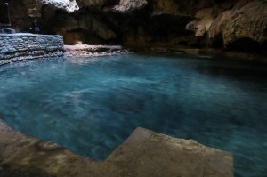 Small hot spring cave that was discovered in 1883