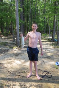 Boy, did that fish put up a fight!  Not!!!