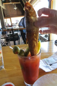 It was smoked fish and actually very tasty, a meal in itself!